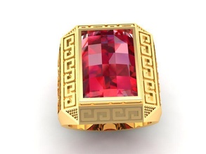 luxury diamond ring men 575 jewelry fashion accessories gold man woman women unisex design fengshui wedding rings 3d print model - Mito3D