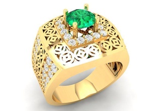 Luxus Diamant Ring Männer 578 Schmuck Mode Zubehör Gold Frau Frauen unisex Design Feng Shui Ringe 3d print model - Mito3D