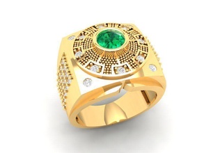 Luxus Diamant Ring Männer 579 Schmuck Mode Zubehör Gold Frau Frauen unisex Design Feng Shui Ringe 3d print model - Mito3D