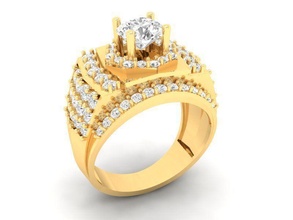 lujo diamante anillo hombres 583 joyería joya Moda accesorios oro hombre mujer unisexo diseño Feng Shui Boda anillos 3d print model - Mito3D