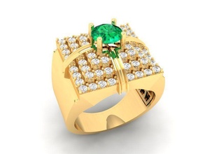 lusso diamante squillare uomini 585 gioielleria moda Accessori oro uomo donna donne unisex design feng shui anelli 3d print model - Mito3D