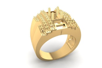 luxury diamond ring men 587 jewelry fashion accessories gold man woman women unisex design fengshui rings 3d print model - Mito3D