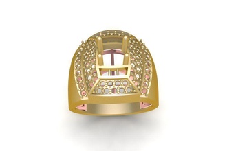 lujo diamante anillo hombres 592 joyería joya moda accesorios oro hombre diseño feng shui anillos 3d print model - Mito3D