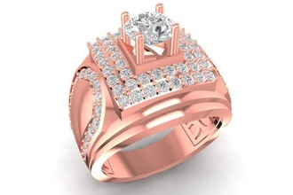 luxury diamond ring men 595 jewelry fashion accessories gold man woman women unisex design fengshui rings 3d print model - Mito3D
