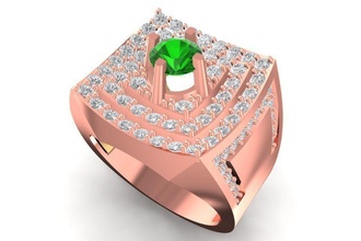 lujo diamante anillo hombres 597 joyería joya Moda accesorios oro hombre mujer unisexo diseño Feng Shui anillos 3d print model - Mito3D