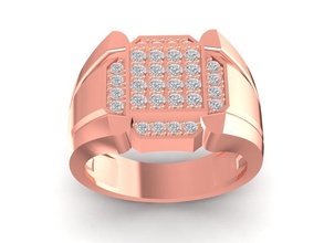luxury diamond ring men 613 jewelry fashion accessories gold man woman women unisex design fengshui rings 3d print model - Mito3D