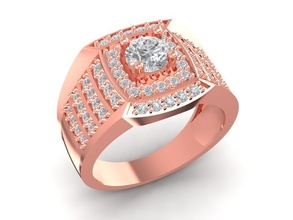 Luxus Diamant Ring Männer 614 Schmuck Mode Zubehör Gold Frau Frauen unisex Design Feng Shui Ringe 3d print model - Mito3D