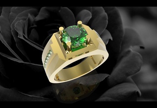 luxury diamond ring men 649 jewelry fashion accessories gold man design fengshui flower rings 3d print model - Mito3D