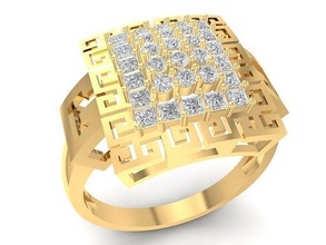 luxury diamond ring women 2820 jewelry fashion accessories gold woman design rings 3d print model - Mito3D