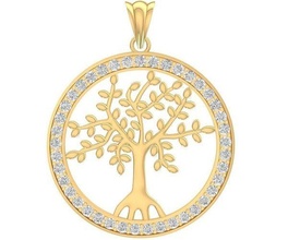 luxury diamond tree life pendant 3083 jewelry fashion accessories gold woman women design pendants 3d print model - Mito3D