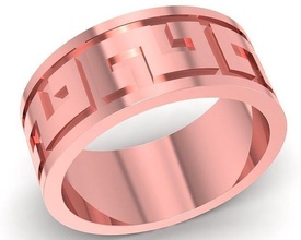 lujo diamante Versace Arte anillo 3126 joyería joya Moda accesorios oro mujer diseño anillos 3d print model - Mito3D