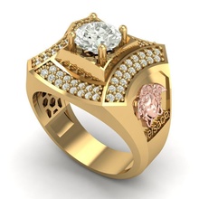 luxe diamant Versace bague Hommes 445 bijoux mode accessoires or homme femme femmes unisexe conception feng shui anneaux 3d print model - Mito3D