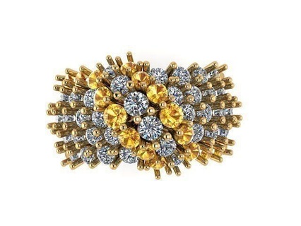 luxe diamant large bague 562 bijoux art or Collier pendentif imprimable sterling bijou argent platine gemme brillant colliers bracelet ovale anneaux 3d print model - Mito3D