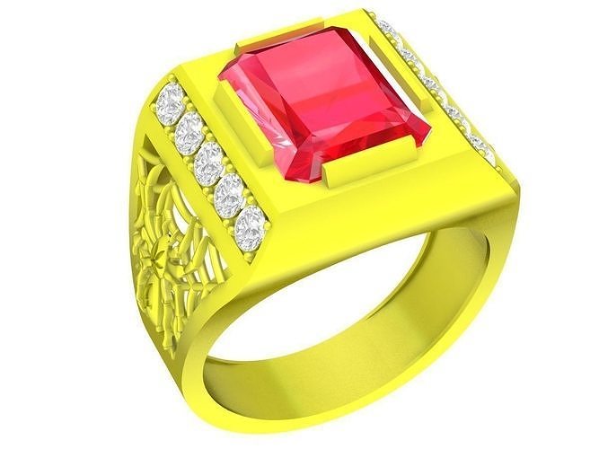 luxe émeraude diamant araignée Hommes bague 4278 bijoux mode accessoires or homme anneaux 3D print model - Mito3D