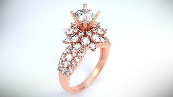 luxe engagement bague bijou bijoux haro Hong Kong anneaux diamant gemme imprimable impression prêt or argent mariage 3d print model - Mito3D