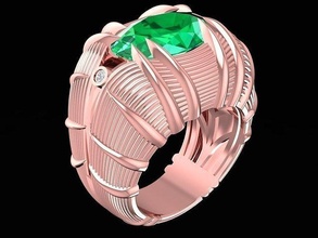 Luxus Engagement Ring Frauen 2960 Schmuck Mode Zubehör Gold Diamant Frau Design Ringe 3d print model - Mito3D