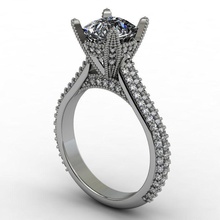 Luxus Verlobungsring Schmuck gem bedruckbar ist genial gold Diamant-ring Mode-Schönheit engagement ring Ringe 3d print model - Mito3D