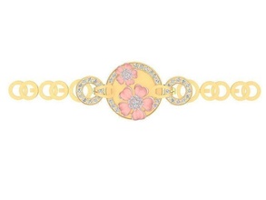 Luxus Blume Armbänder 3154 Design Schmuck Mode Zubehör Gold Diamant Frau Frauen 3d print model - Mito3D
