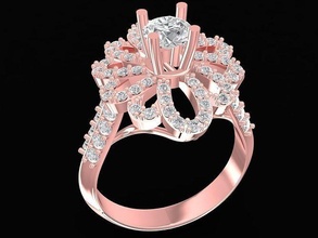 Luxus Hongkong Diamant Dame Ring 3178 Schmuck Mode Zubehör Gold Frau Frauen Design Ringe 3d print model - Mito3D