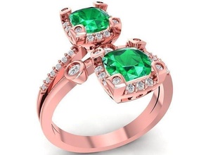 luxury hongkong diamond ring 3014 jewelry fashion accessories gold woman women unisex design rings 3d print model - Mito3D