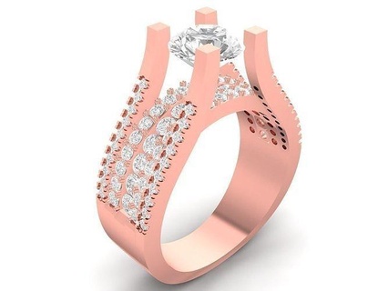 luxury hongkong diamond women ring 3459 jewelry fashion accessories gold man men new design rings 3d print model - Mito3D