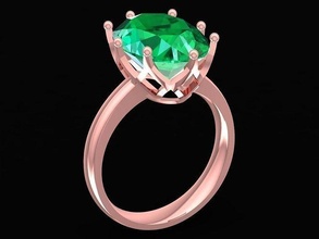 luxury korea diamond oval lady ring 3125 jewelry fashion accessories gold woman women design rings 3d print model - Mito3D