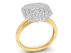 Luxus Korea Diamant Frauen Ring 3022 Schmuck Mode Zubehör Gold Frau Design Ringe 3d print model - Mito3D