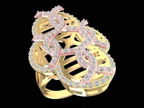 lusso corea diamante donne squillare 3267 gioielleria moda accessori oro donna design feng shui anelli 3d print model - Mito3D