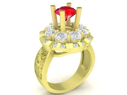 lusso Corea alone Fenice diamante squillare donne 3894 gioielleria moda Accessori oro donna unisex design anelli 3d print model - Mito3D