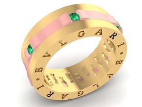 lujo dama diamante anillo 2858 joyería joya Moda accesorios oro mujer diseño anillos 3d print model - Mito3D