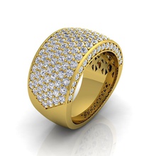 luxe mans bague bijou gemme engagement mariage bijoux diamant imprimable argent or sterling engagem mode blanc brillant beauté 3d print model - Mito3D