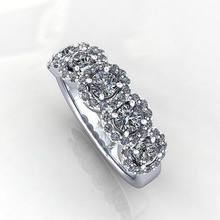 lusso squillare prezioso gioielleria splendente illustrazione gemma elegante gioiello argento oro platino moda anelli 3d print model - Mito3D
