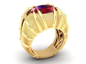luxury ring men 206 jewelry fashion accessories gold diamond man woman women unisex design rings 3d print model - Mito3D