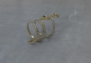 lusso squillare serpente gemme grande diametro 3d modello diamante gemma moda gioielleria stampabile gioiello brillante oro 3d print model - Mito3D