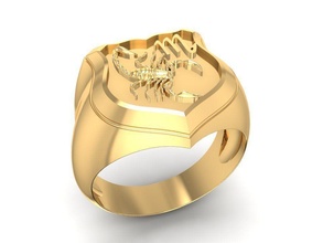 luxury scorpico ring men 2007 jewelry fashion accessories gold diamond man woman women unisex design fengshui rings 3d print model - Mito3D