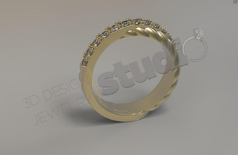 Luxus Besondere Kunst Ring Design 3d Modell Mode Juwel Schmuck Gold Silber Diamant druckbar brillant Schönheit 3d print model - Mito3D