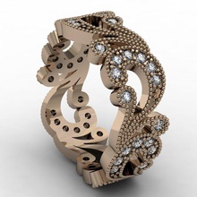 Luxus-Hochzeit-band Schmuck bedruckbar ist gold ring Diamant-ring genial Mode-Schönheit diamond gem Luxus Hochzeit Mode-ring Mode gold-ring Hochzeit-band band Ringe 3d print model - Mito3D