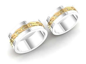 Luxus Hochzeit Ringe 2822 Schmuck Mode Zubehör Gold Diamant Design 3d print model - Mito3D