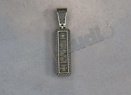 lusso xanax pendente gemme 3d modello simbolo cartello design arte gioiello gioielleria oro ciondoli 3d print model - Mito3D