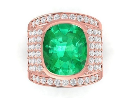 lujo diamante dama anillo 3547 joyería joya Moda accesorios oro mujer unisexo diseño anillos 3d print model - Mito3D