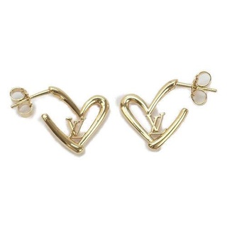 lv love earrings love earring lv gold jewelry printable earrings  3d print model - Mito3D