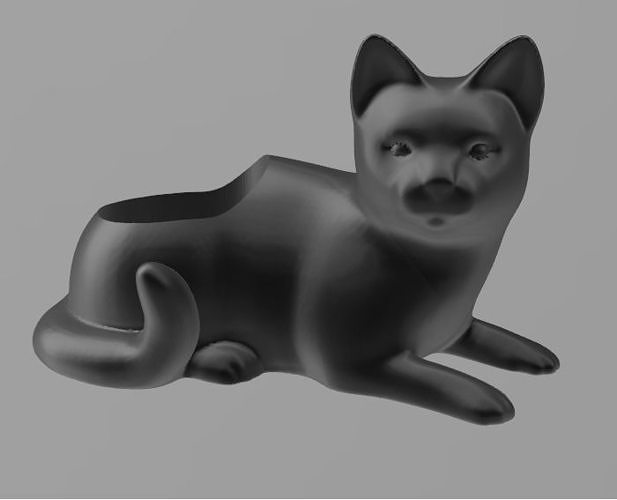 yalan söylemek kedi vazo model 3dprint heykel 3dprinting hayvan doğa ev dekor 3D print model - Mito3D