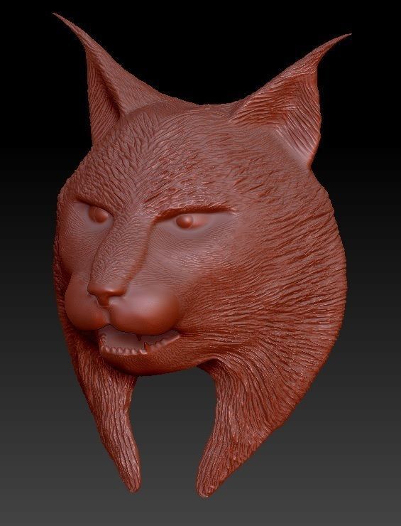 el lince de la cabeza ciencia 3dprint 3dprinting a los animales animal zbrush felino cat bigcats mamíferos naturaleza impresión imprimible biología highpoly highdetail distrito mamifero 3D print model - Mito3D