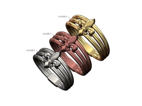 lys flor cable anillo us tamaños 6 7 8 Moda joyería joya imprimible oro plata libra esterlina cuerda vendimia retorcido 3d print model - Mito3D