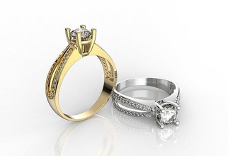 m1199003 Engagement Ring Schmuck Luxus Platin Gold Silber Juwel brillant Diamant Hochzeit Saphir leuchtenden USA 3d Romantik Ringe 3d print model - Mito3D