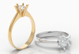 m1199013 Engagement Ring Gold Schmuck Silber druckbar Diamant Juwel Hochzeit Mode Platin Rubin engagem Schönheit 3d print model - Mito3D