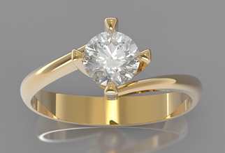 m1199019 Engagement Ring Gold Schmuck Silber druckbar Diamant Juwel Hochzeit Mode Rubin Saphir Nashorn Schönheit Smaragd Ringe 3d print model - Mito3D