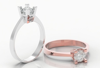 m1199021 Engagement Ring Gold Schmuck Silber druckbar Diamant Juwel Hochzeit Mode Rubin Saphir Nashorn Schönheit Smaragd Ringe 3d print model - Mito3D