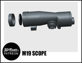 m19 scope m 19 tankscope e 11 dl 44 han solo anh esb games toys 3d print model - Mito3D