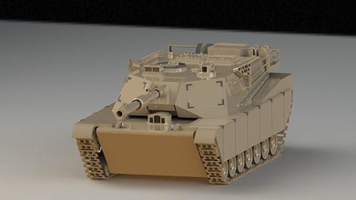 m1 abrams tanque modelo guerra Ejército batalla ww2 combate militar persona infantería americano principal Guerra Mundial juguetes Abrahán juegos 3d print model - Mito3D